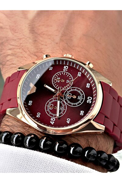 Tisaati Premium Design Silicone Lanyard Exclusive Series Metal Case Men's Wrist Watch-With Bracelet Gift