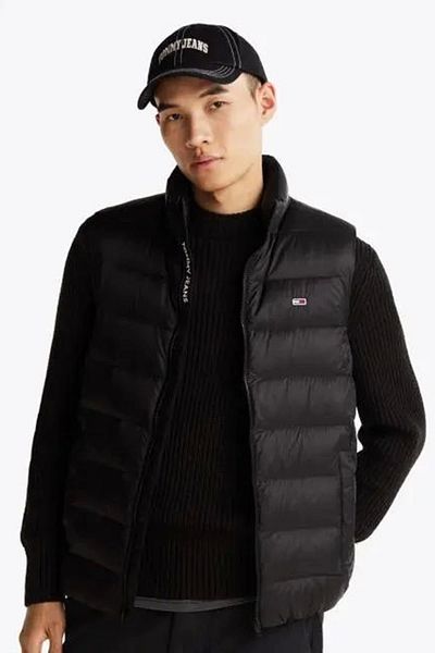 Tommy Hilfiger Чоловічий чорний жилет на блискавці Tommy Jeans