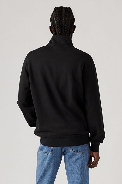 Levi's Original Housemark Half Zip Black Sweatshirt - 001Tu-0000