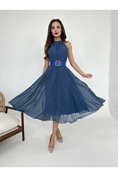 Womengrom Fame Women's Sleeveless Halter Dress with Belt Minneapolis