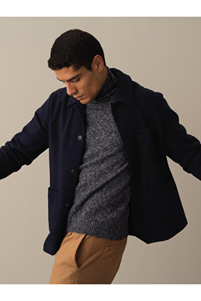 Xint Erkek Lacivert Regular Fit Cepli Ceket