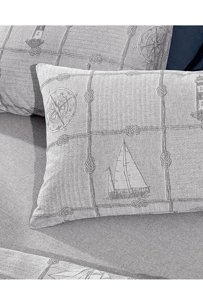 Madame Coco Ethernet Double Cotton Jacquard Duvet Cover Set - Gray