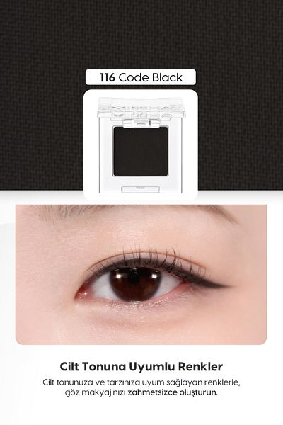 Missha ظلال عيون حديثة غير لامعة ذات ملمس ناعم ومضادة للانسكاب (116 Code Black)