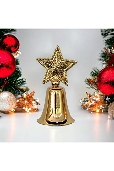 Mercan Tasarım Atölyesi Yıldız Tepelikli Metal Çan Mum Söndürücü -gold
