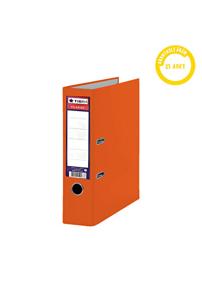Tigra Classic Geniş Plastik Klasör 25'li Koli Turuncu Ofis Büro Klasörü