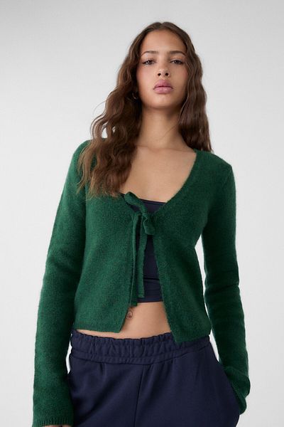 Stradivarius Lace-Up Knitwear Cardigan