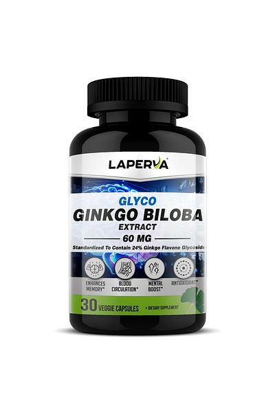 Laperva Ginko Biloba, 60 mg, 30 Veggie Capsules