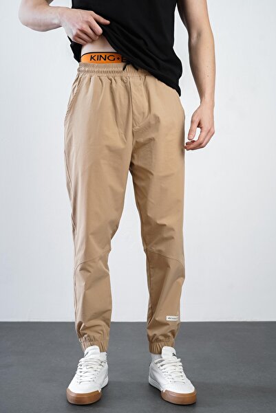 Butik Trend We Men's Regular Fit Jogger Pants with Elastic Waist and Legs