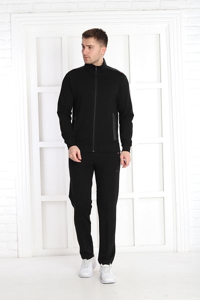 NEED LİFE Men's Black Comfortable Fit 2 Thread Tracksuit Set