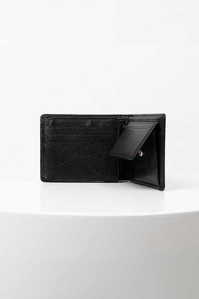 BAYDERİ Alowe Genuine Leather Men's Wallet with Convenient Coin Chamber