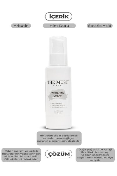 THEMUSTCARE Skin Whitening, Brightening and Anti-Blemish Cream with Indian Mulberry and Arbutin 100 ml