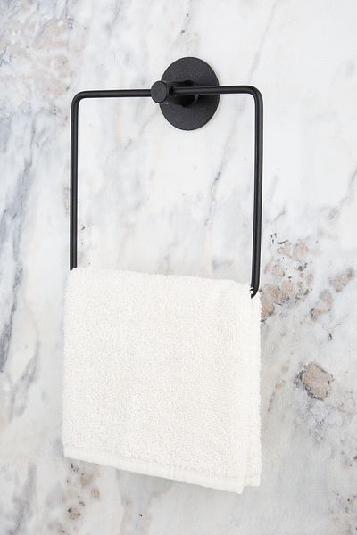 evina Round Set - Square Roll & Wc Toilet Paper Holder, Black