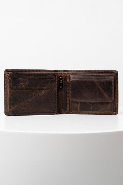 BAYDERİ Alowe Genuine Leather Men's Wallet with Convenient Coin Chamber
