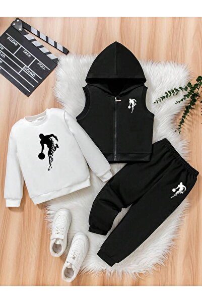 MORNİNG KİDS Chlapecká 3-balíčková basketbalová vesta tepláková souprava s po...