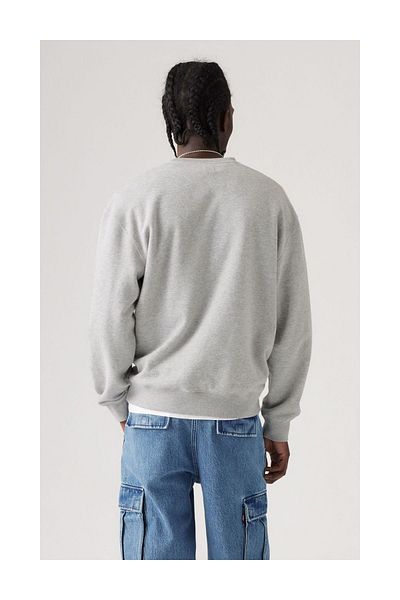 Levi's Relaxd Graphic Crew Ssnl Headline Crest Gray Men's Sweatshirts 38712-0294