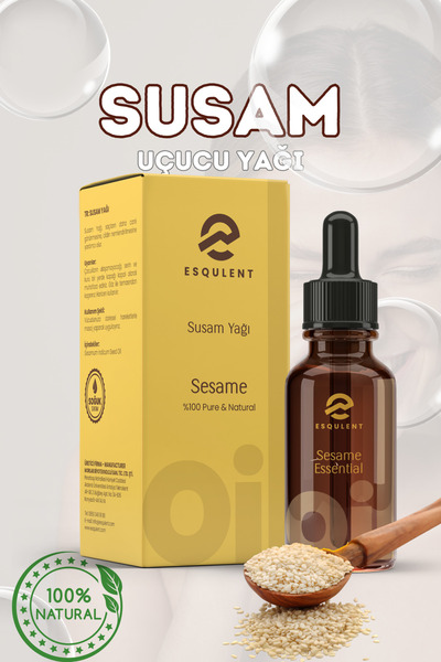 Esqulent زيت السمسم النقي المعصور على البارد بنسبة 100% ينظف البشرة ويغذيها ب...