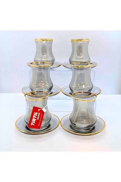 Tırtıl Home Züccaciye Eda Tea Set Smoked