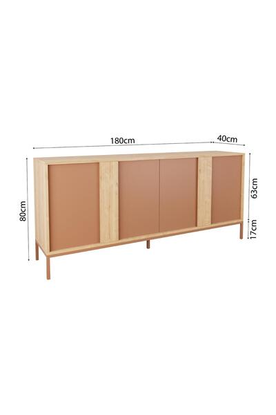 Bimossa H3630 Konsol Terracotta-safir 180 Cm
