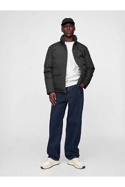 GAP Erkek Siyah Modern Puffer Şişme Mont