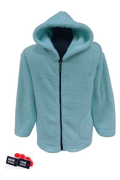 brntekstil Welsoft Hooded Kids Teenage Jacket Fleece Jacket Plush Jacket Kids Coat