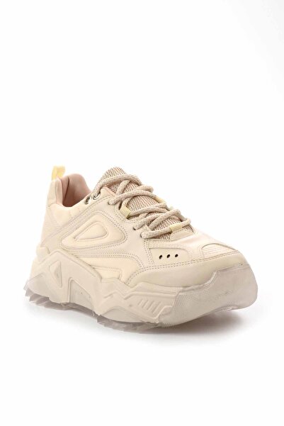 Bambi Ekru Kadın Sneaker K01406273309