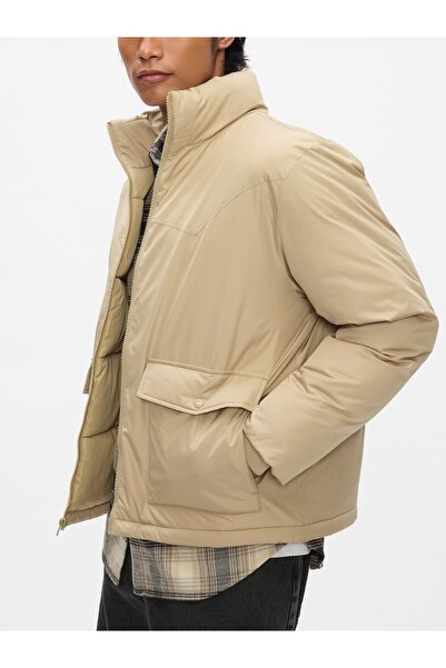 GAP Erkek Bej Geri dönüştürülmüş Modern PrimaLoft® Şişme Ceket