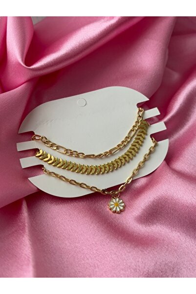 EMKA AKSESUAR Papatyalı 3'Lü Görünüm Bileklik