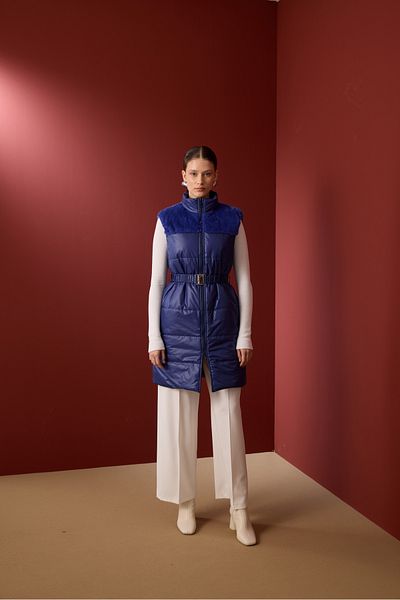 NUR KALAY COLLECTION Furry Puffer Vest