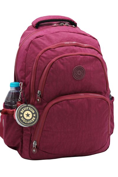 LaddyCo Water Resistant Orthopedic Modern Backpack 2100 Claret Red