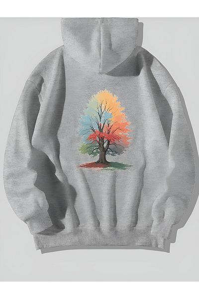 belean Unisex Πλήρες χειμερινό φούτερ με στάμπα 3 νήματα συμπαγές χτενισμένο βαμβακερό
