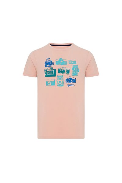 ROUTEFIELD Men's Pink T-shirt - Timer Rftımer23-pow