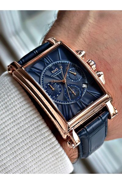 Romanson Function Special Design Leather Cord Steel Case Men's Wrist Watch 1566.07