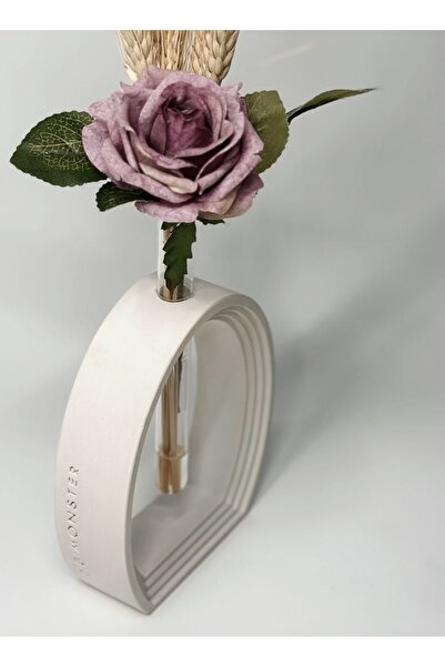 DigiMonster Beton Dekoratif Elişi  Vazo, Kuru ve Canlı Çiçeklik,  Çiçek Kökle...