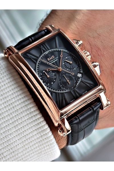 Romanson Function Special Design Leather Cord Steel Case Men's Wrist Watch 1566.06