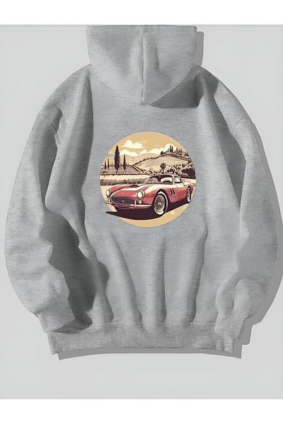 belean Unisex Πλήρες χειμερινό φούτερ με στάμπα 3 νήματα συμπαγές χτενισμένο βαμβακερό