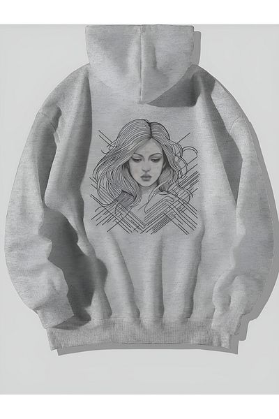 belean Unisex Πλήρες χειμερινό φούτερ με στάμπα 3 νήματα συμπαγές χτενισμένο βαμβακερό