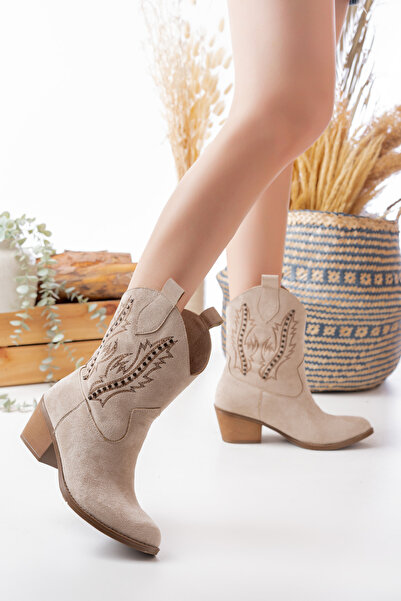 HERUS Γυναικείες μπότες καουμπόη με μοτίβο Western Angel Wing