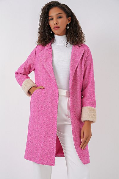 Bigdart 9085 Παλτό από ψαροκόκκαλο - A.Fuchsia