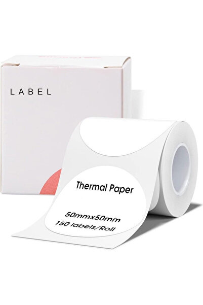 ZUIDID 50 X 50 Mm Lamine Termal Etiket Oval 150 Adet - Phomemo M110 - M220 - ...