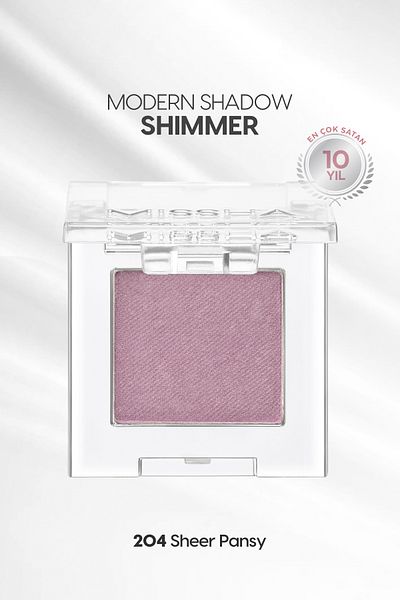 Missha Modern Shadow Shimmer - Long-Lasting Easy-To-Apply Luminous Single Headlamp (204 Sheer Pansy)