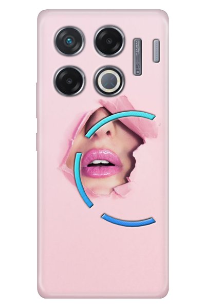 Cekuonline جراب Infinix GT 20 Pro من السيليكون بنمط الحب المخفي