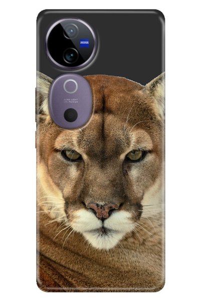 Cekuonline جراب Vivo V40 5G من السيليكون النبيل النمر الأسد لهاتف Vivo V40