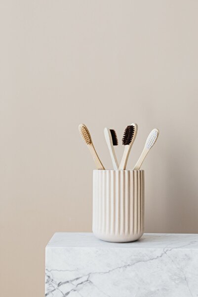 Ueex Home Vivasto Bej Renk Beton Diş Fırçalık (100% TAŞ TOZU)