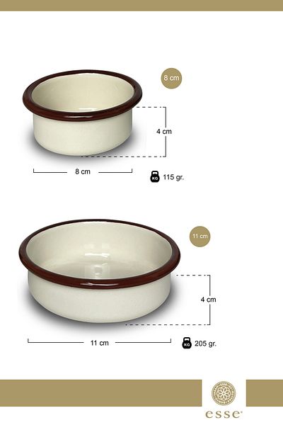 Esse Enamel 2 Piece Snack Bowl Set