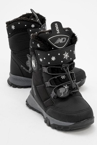 Ccway Παιδικά Velcro Snow Boots 30-35 Μαύρα