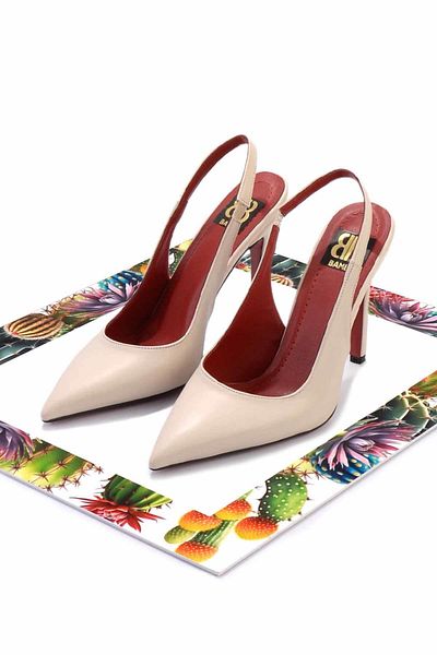Bambi Pantofi clasici cu toc de damă bej K 01455018209