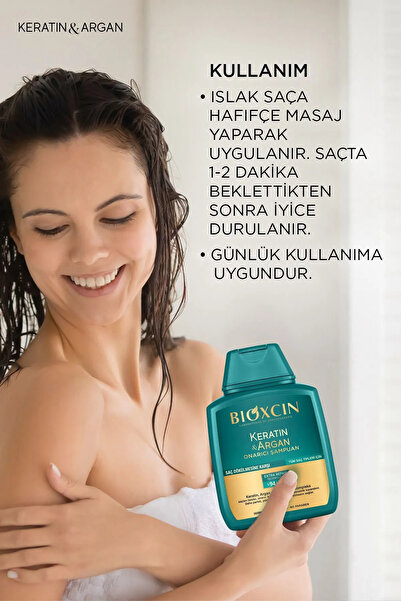 Bioxcin Keratin & Argan Onarıcı Şampuan 300 ml - Yıpranmış Ve Hasar Görmüş Saçlar 2'li