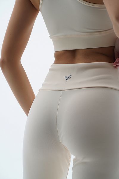 George Phoenix Aero Motion - Jambiere bej cu talie înaltă push-up cu picior evazat
