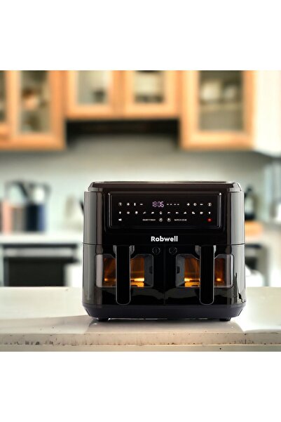 Robwell Se12 2in1 Çift Cam Kapaklı 4.5 4.5 Dijital 9 Litre air Fryer
