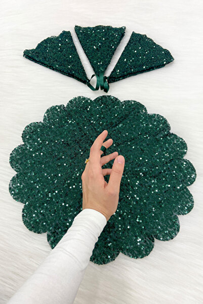 ZEYMERADE منديل العروس والعريس بالترتر الأخضر اللامع، تفاصيل الترتر، حناء الزفاف، وعد الختان، العروس